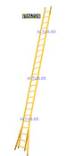 Enkele GVK ladder 24 sporten  verbrede basis opengaande bomen
