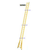 Enkele GVK ladder 24 sporten  verbrede basis opengaande bomen