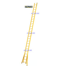 Enkele GVK ladder 24 sporten  verbrede basis opengaande bomen
