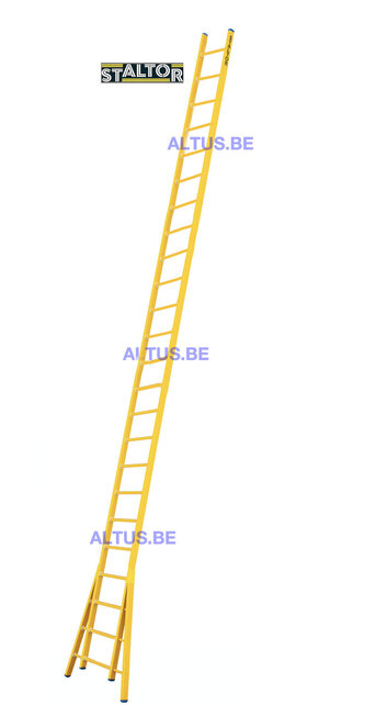 Enkele GVK ladder 24 sporten  verbrede basis opengaande bomen
