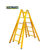 Dubbele GVK ladder 2x6 sporten verbrede basis opengaande bomen