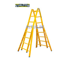 Dubbele GVK ladder 2x8 sporten verbrede basis opengaande bomen