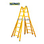 STALTOR Dubbele GVK ladder 2x8 sporten verbrede basis opengaande bomen