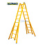 STALTOR Dubbele GVK ladder 2x10 sporten verbrede basis opengaande bomen