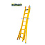 STALTOR 2-delige GVK opsteekladder 2x8 sporten verbrede basis opengaande bomen