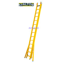 2-delige GVK opsteekladder 2x14 sporten verbrede basis opengaande bomen