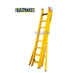 3-delige GVK opsteekladder 3x8 sporten verbrede basis opengaande bomen