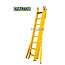 STALTOR 3-delige GVK opsteekladder 3x8 sporten verbrede basis opengaande bomen