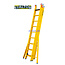 STALTOR 3-delige GVK opsteekladder 3x9 sporten verbrede basis opengaande bomen