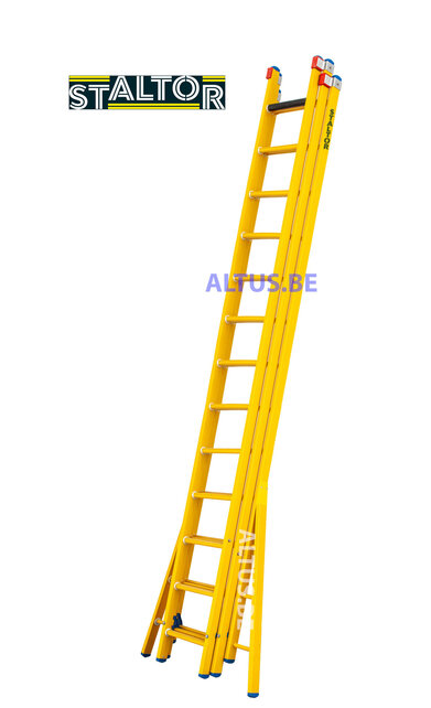 3-delige GVK opsteekladder 3x13 sporten verbrede basis opengaande bomen