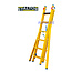 STALTOR 2-delige GVK omvormladder 2x6 sporten verbrede basis opengaande bomen