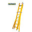 STALTOR 2-delige GVK omvormladder 2x8 sporten verbrede basis opengaande bomen