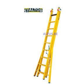 2-delige GVK omvormladder 2x9 sporten verbrede basis opengaande bomen