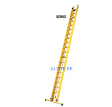 2-delige GVK schuifladder met touw 2x20 sporten met stabibalk