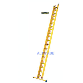 2-delige GVK schuifladder met touw 2x20 sporten met stabibalk