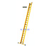 STALTOR 2-delige GVK schuifladder met touw 2x20 sporten met stabibalk