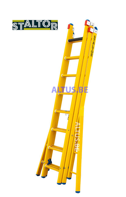 3-delige GVK omvormladder 3x8 verbrede basis opengaande bomen