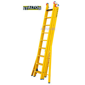 3-delige GVK omvormladder 3x9 verbrede basis opengaande bomen