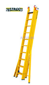 3-delige GVK omvormladder 3x10 verbrede basis opengaande bomen