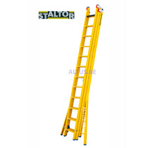 3-delige GVK omvormladder 3x12 verbrede basis opengaande bomen