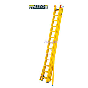 3-delige GVK omvormladder 3x13 verbrede basis opengaande bomen