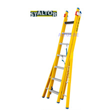 2-delige GVK omvormladder 2x7 alu sporten verbrede basis opengaande bomen