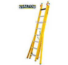 2-delige GVK omvormladder 2x8 alu sporten verbrede basis opengaande bomen