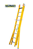 2-delige GVK omvormladder 2x9 alu sporten verbrede basis opengaande bomen