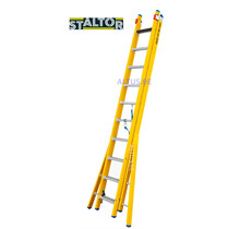 2-delige GVK omvormladder 2x10 alu sporten verbrede basis opengaande bomen