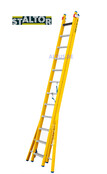 2-delige GVK omvormladder 2x12 alu sporten verbrede basis opengaande bomen