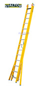 2-delige GVK omvormladder 2x14 alu sporten verbrede basis opengaande bomen