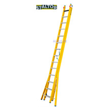 2-delige GVK omvormladder 2x14 alu sporten verbrede basis opengaande bomen