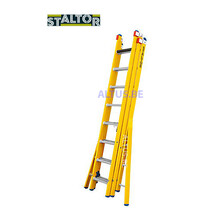 3-delige GVK omvormladder 3x8 alu sporten verbrede basis opengaande bomen