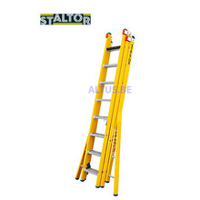 3-delige GVK omvormladder 3x8 alu sporten verbrede basis opengaande bomen