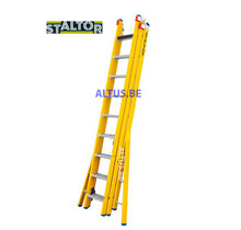 3-delige GVK omvormladder 3x9 alu sporten verbrede basis opengaande bomen