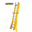 STALTOR 3-delige GVK omvormladder 3x9 alu sporten verbrede basis opengaande bomen
