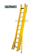 3-delige GVK omvormladder 3x10 alu sporten verbrede basis opengaande bomen