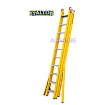 3-delige GVK omvormladder 3x10 alu sporten verbrede basis opengaande bomen