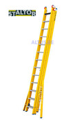 3-delige GVK omvormladder 3x13 alu sporten verbrede basis opengaande bomen