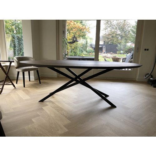 Tafel ovaal met Mikado tafelpoot