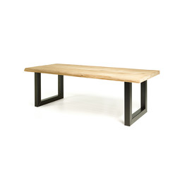 Boomstam eettafel Merlo | Rechthoek | Licht eiken