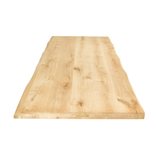 Boomstam eettafel Darneo | Rechthoek | Licht eiken
