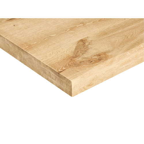 Boomstam eettafel Darneo | Rechthoek | Licht eiken