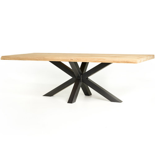 Boomstam eettafel Seraia | Rechthoek | Licht eiken