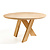 Ronde houten tafel met houten poten