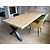 Boomstam eettafel Darneo | Rechthoekig | Licht eiken