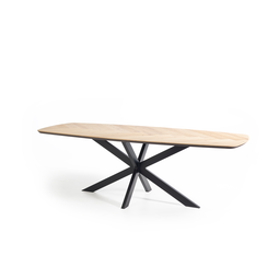 Visgraat eettafel Navin | Deens ovaal | Licht eiken