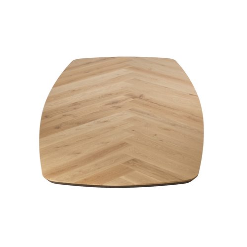 Visgraat tafel in Deens ovale vorm