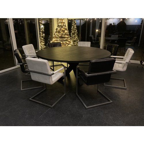 Eettafel Elarin | Rond | Zwart