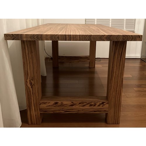 Zebrano eettafel Lilo | Rechthoek | Mat